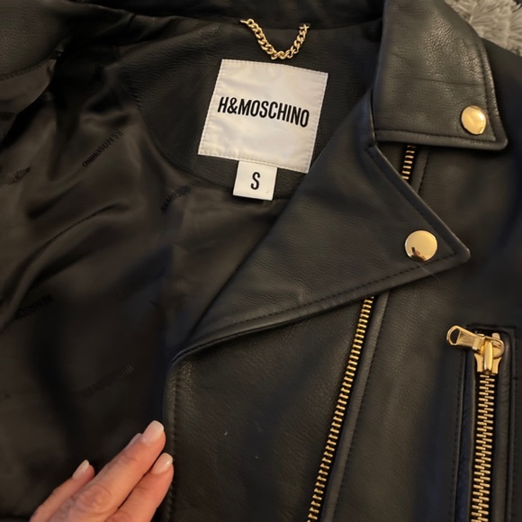 H&Moschino crop leather jaquet - Picture 4 of 6